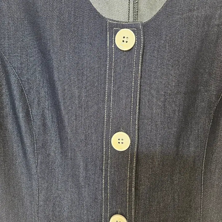 [BUNJANG] It Michaa Button Denim Mini Dress / 잇미샤 버튼 데님 미니원피스