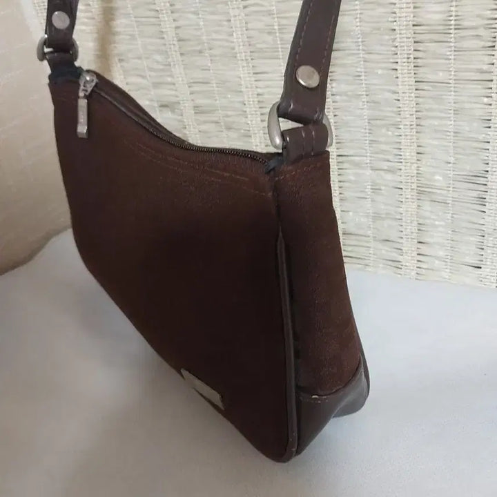 [BUNJANG] Brown Suede Mini Shoulder Bag / 브라운 스웨이드 미니 숄더백