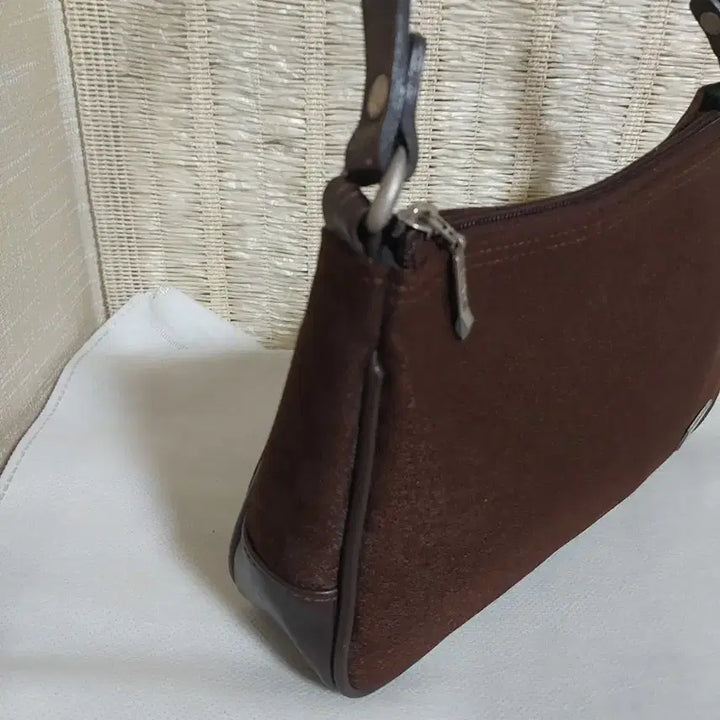 [BUNJANG] Brown Suede Mini Shoulder Bag / 브라운 스웨이드 미니 숄더백