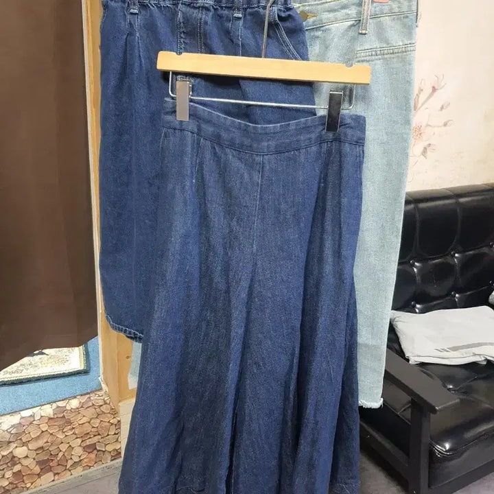 [BUNJANG] Bluestar Denim Skirt Bundle Set / 블루컴 데님 스커트 등 롱치마바지 3벌 가격