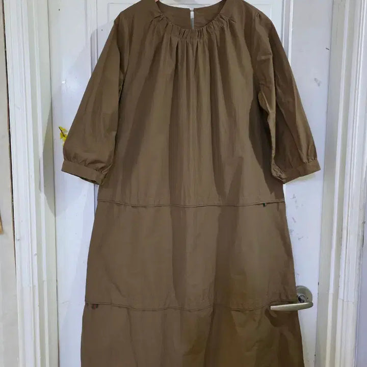 [BUNJANG] Chiffon 7-Sleeve Long Dress / 봄 여름 귀여운 디자인이쁜 고급스러운 칠부 바스락. 롱원피스 가슴단면54