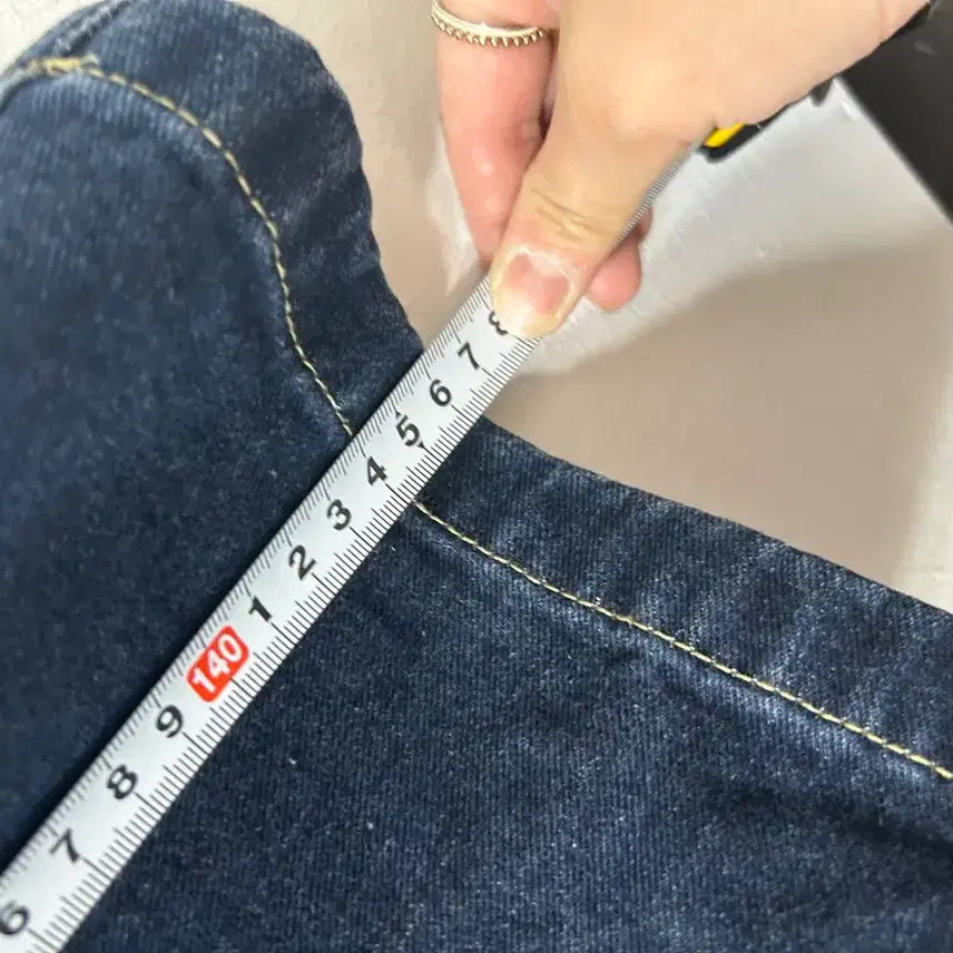 [BUNJANG] Denim Dungarees Jumpsuit Dark Blue / 데님 멜빵바지 진청 점프수트 S