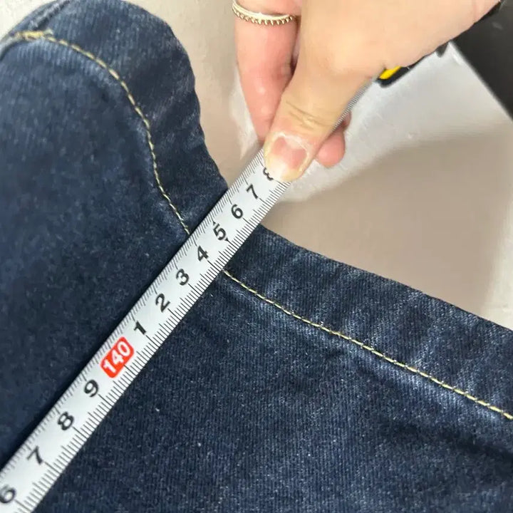 [BUNJANG] Denim Dungarees Jumpsuit Dark Blue / 데님 멜빵바지 진청 점프수트 S