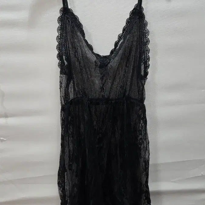 [BUNJANG] Black Lace Slip Camisole Dress / 블랙 레이스 슬립 캐미솔 원피스