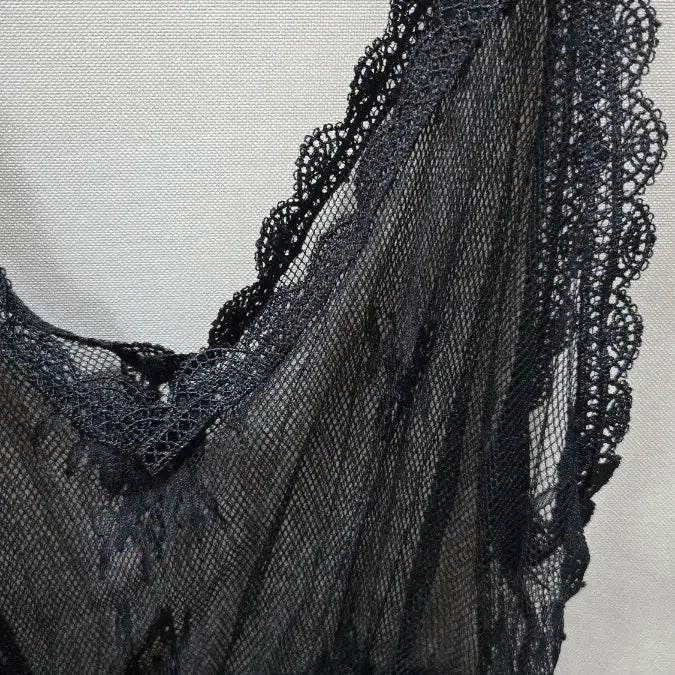 [BUNJANG] Black Lace Slip Camisole Dress / 블랙 레이스 슬립 캐미솔 원피스