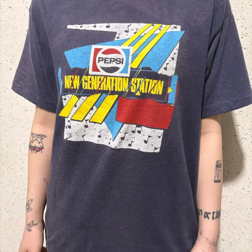 [BUNJANG] Vintage Pepsi Cola Single Stitch T-Shirt / 펩시 콜라 빈티지 반팔 티셔츠