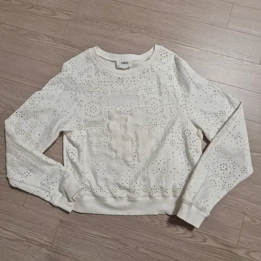 [BUNJANG] Ba&amp;Sh White Blouse T-Shirt S / 바앤쉬 Ba&amp;Sh 화이트 블라우스 티셔츠 (25년 가을 구매)(S)
