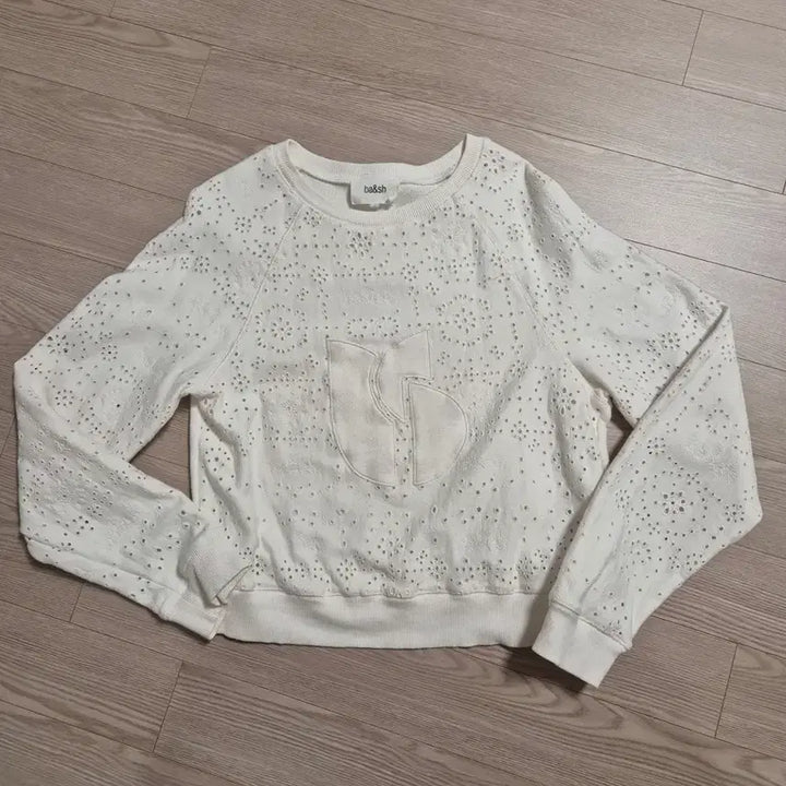 [BUNJANG] Ba&amp;Sh White Blouse T-Shirt S / 바앤쉬 Ba&amp;Sh 화이트 블라우스 티셔츠 (25년 가을 구매)(S)