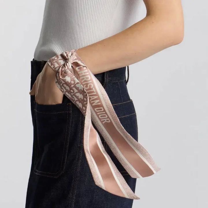 [BUNJANG] Dior Oblique Scarf Pink Full Box / 디올 오블리크 스카프 핑크 풀박스 + 쇼핑백까지
