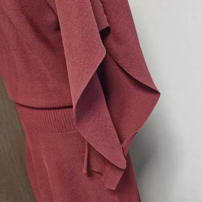 [BUNJANG] System Homme Cooling Knit Long Dress Burgundy / 시스템SYTEM한섬 쿨링니트롱원피스 버건디