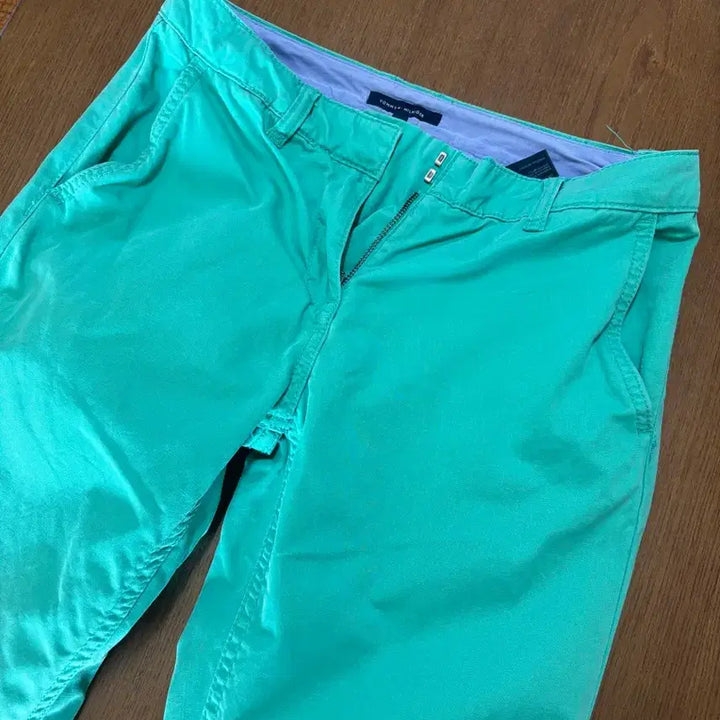 [BUNJANG] Tommy Hilfiger Mint Green Cotton Pants / 타미힐피거 그린 민트 면바지