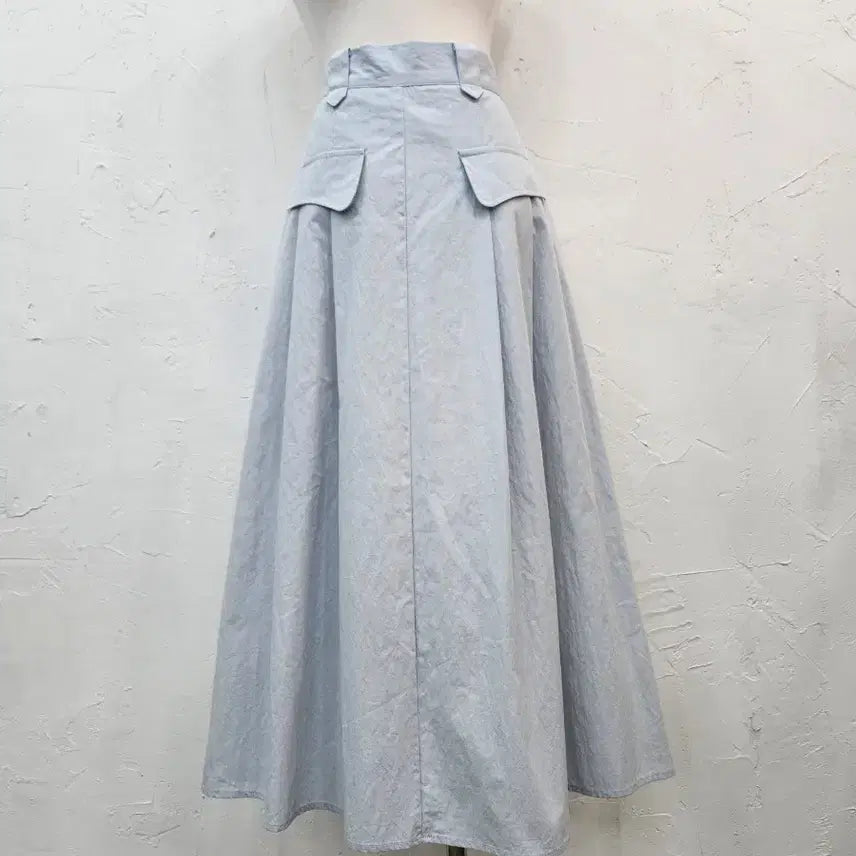 [BUNJANG] Light Blue Flare Skirt / 라이트블루 플레어 스커트