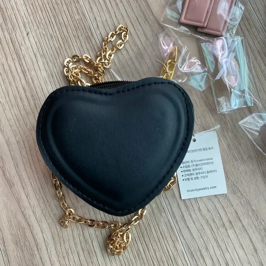[BUNJANG] Bleuet Noir Heart Mini Chain Bag / 블루에따르 블랙 하트 미니 체인백