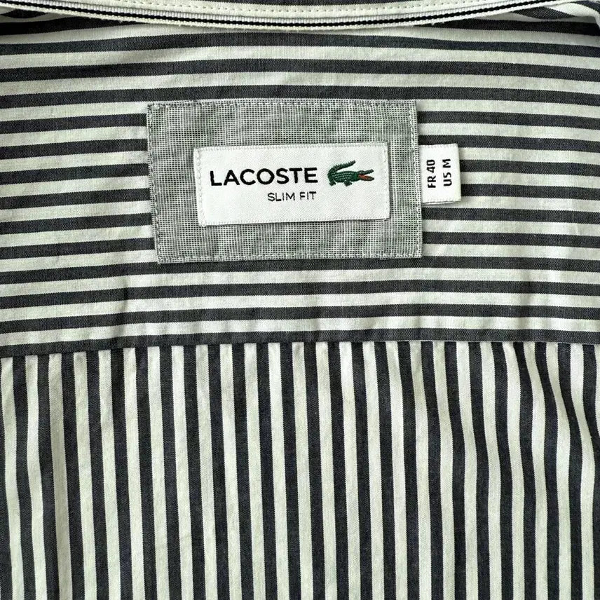 [BUNJANG] Lacoste Striped Slim Fit Shirt / [매장 정품] 라코스테 셔츠 M