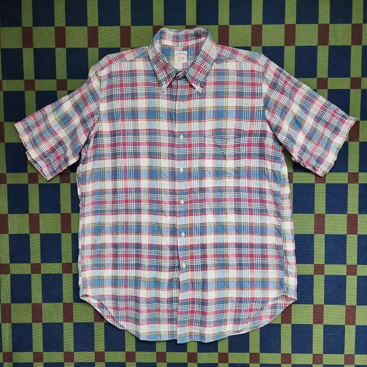 [BUNJANG] Brooks Brothers 80s Button-Down Check Shirt (USA Made) / 80s 브룩스 브라더스 버튼다운 체크 셔츠(USAmade)
