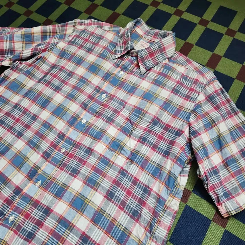 [BUNJANG] Brooks Brothers 80s Button-Down Check Shirt (USA Made) / 80s 브룩스 브라더스 버튼다운 체크 셔츠(USAmade)