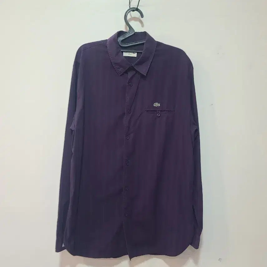 [BUNJANG] Lacoste Purple Long Sleeve Shirt / 라코스테 퍼플 긴팔 셔츠