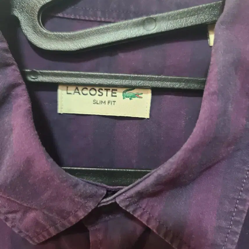 [BUNJANG] Lacoste Purple Long Sleeve Shirt / 라코스테 퍼플 긴팔 셔츠