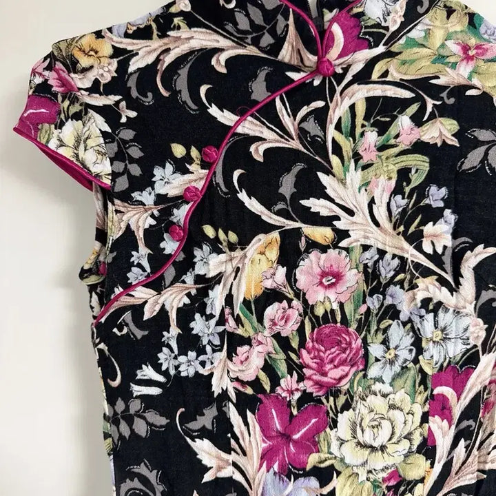[BUNJANG] Flower Cheongsam Size S / 플라워 치파오 S사이즈