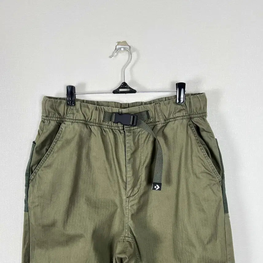 [BUNJANG] Converse 7-Minute Jogger Pants Khaki (M) / 컨버스 2022 7부 조거 팬츠 카키 반바지 남80 M 라덴 빈티지