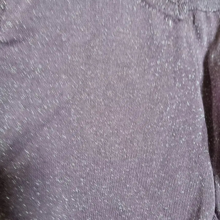 [BUNJANG] Purple Glitter Long Sleeve T-Shirt / 보라색 반짝이 티셔츠