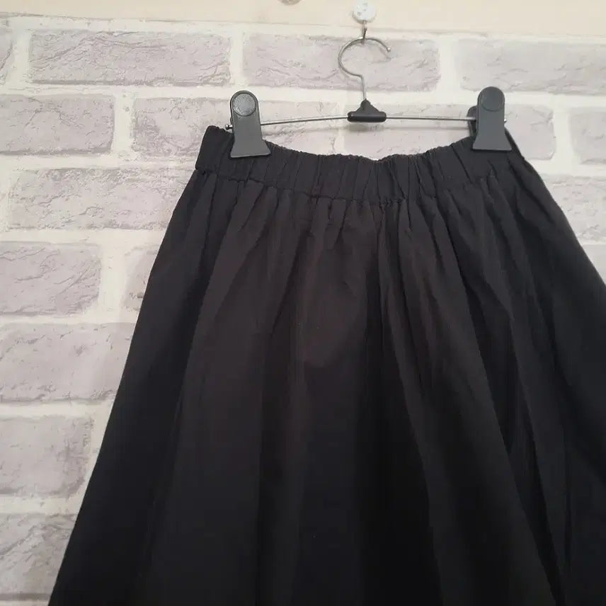 [BUNJANG] Black Banding Cotton Flare Skirt / 블랙 밴딩 면 플레어 스커트/알뜰한여우