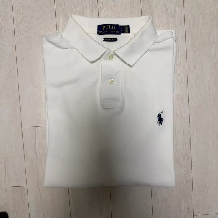[BUNJANG] Polo Custom Slim Fit Pique Short Sleeve T-Shirt White / (드라이완료) POLO 폴로 커스텀슬림핏 피케반팔티