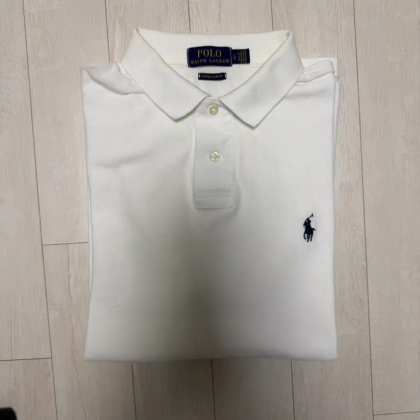 [BUNJANG] Polo Custom Slim Fit Pique Short Sleeve T-Shirt White / (드라이완료) POLO 폴로 커스텀슬림핏 피케반팔티