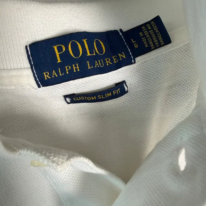 [BUNJANG] Polo Custom Slim Fit Pique Short Sleeve T-Shirt White / (드라이완료) POLO 폴로 커스텀슬림핏 피케반팔티