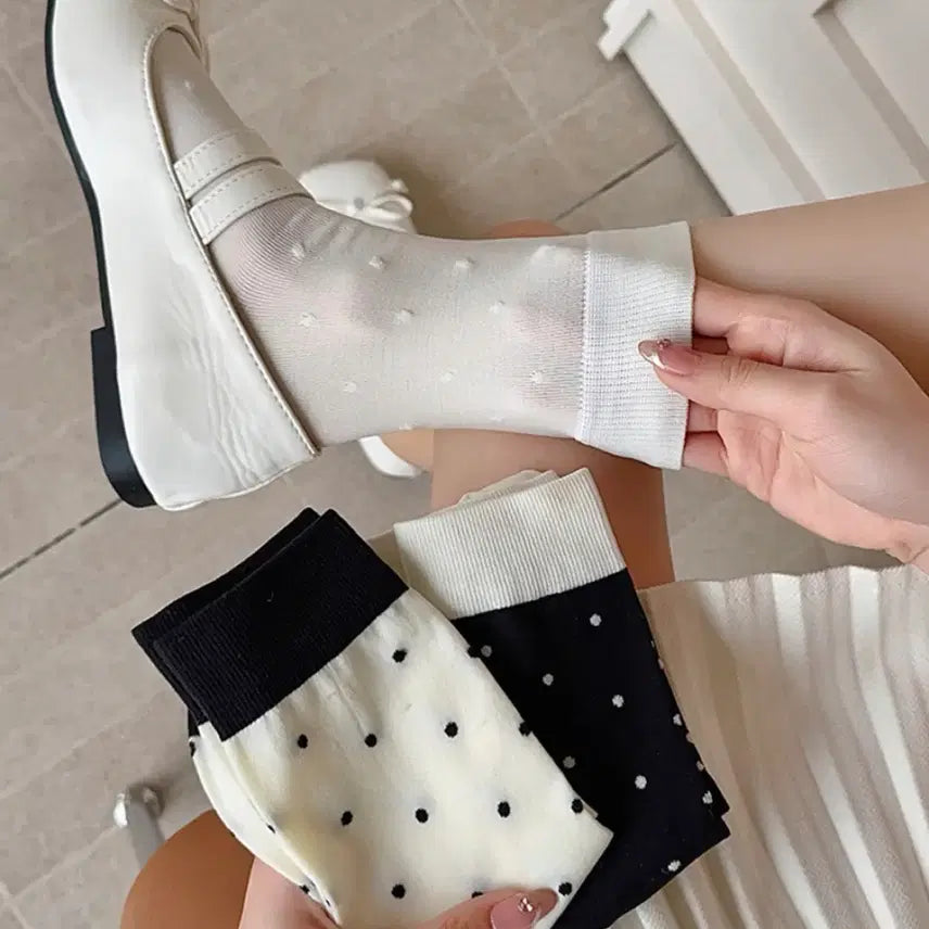 [BUNJANG] Dot Mesh Socks / 도트 매쉬 양말