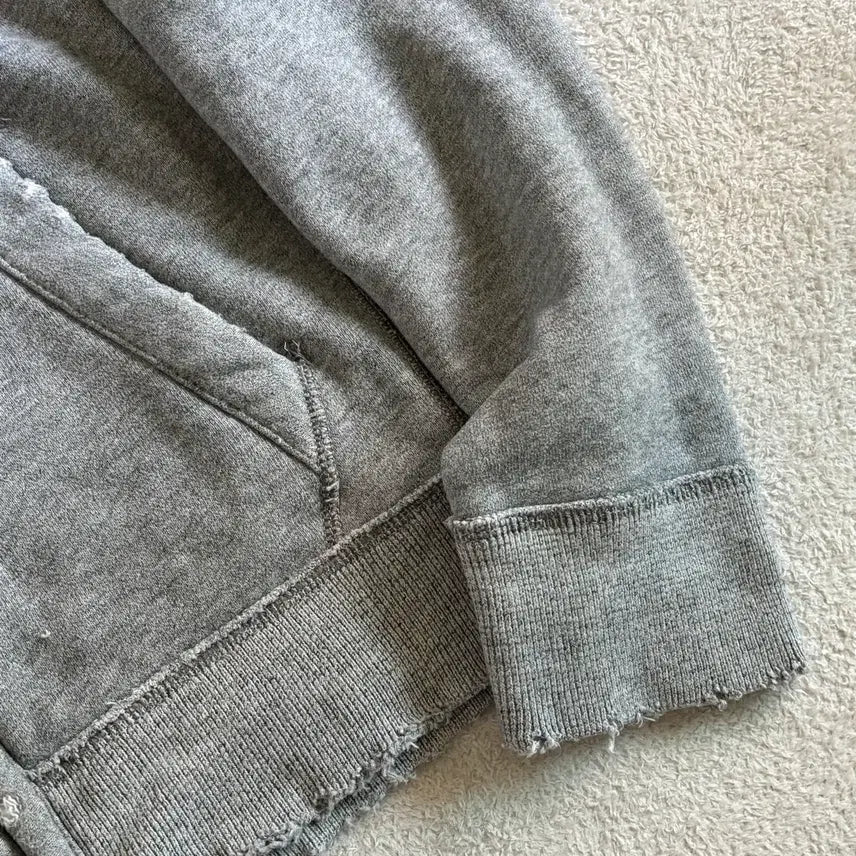 [BUNJANG] Abercrombie &amp; Fitch 92 Big Patch Grey Oversized Full-Zip Hoodie / 아베크롬비 92 빅패치 그레이 오버핏 후드집업