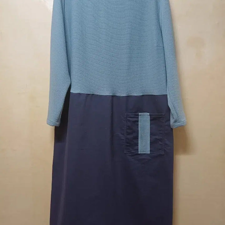 [BUNJANG] Colorblock Long Dress / 블루 롱 원피스