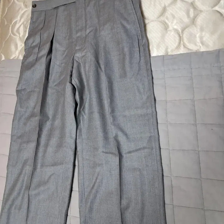 [BUNJANG] Polo Ralph Lauren Grey Herringbone Pintuck Slacks / 그레이 핀턱 슬랙스 바지 폴로 랄프로렌