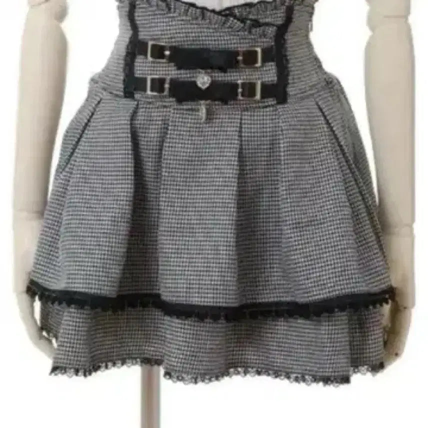 [BUNJANG] LIZ LISA 2-Tier Bell Check Skirt / (택포) 리즈리사 2연벨 체크 스커트 치도리 양산형 지뢰계