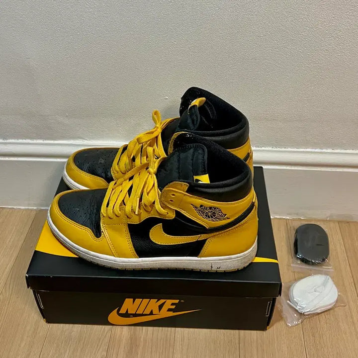 [BUNJANG] Nike Air Jordan 1 Retro High OG Fallen "Black and Gold" US 9 / (270/풀박스) 나이키 에어조던1 레트로 하이 OG 폴른 검노