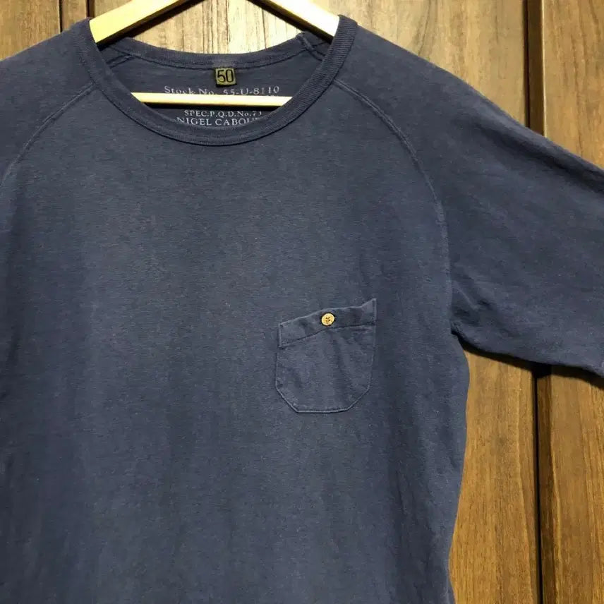 [BUNJANG] Nigel Cabourn Cotton Pocket T-Shirt Navy / NIGEL CABOURN 포켓 반팔 티셔츠 네이비