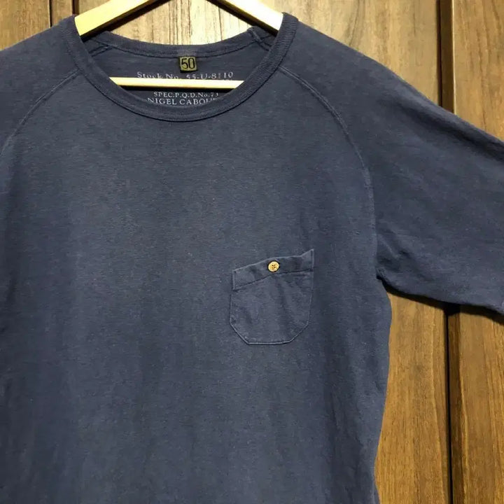 [BUNJANG] Nigel Cabourn Cotton Pocket T-Shirt Navy / NIGEL CABOURN 포켓 반팔 티셔츠 네이비