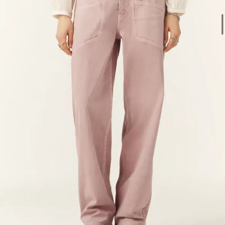 [BUNJANG] Ba&amp;Sh Pink Banding Cotton Pants XS / 바앤쉬 Ba&amp;Sh 핑크 밴딩 면바지 (34) (25년구매)