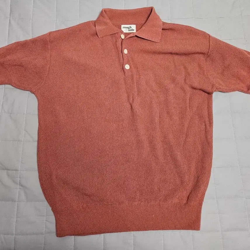 [BUNJANG] Roughside Short-Sleeve Collar Knit / 러프사이드 반팔 카라 니트
