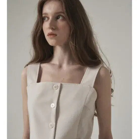 [BUNJANG] G.ED Square Neck Two-Piece Set Mint Grey / 게드 스퀘어넥 셋업 투피스 민트그레이