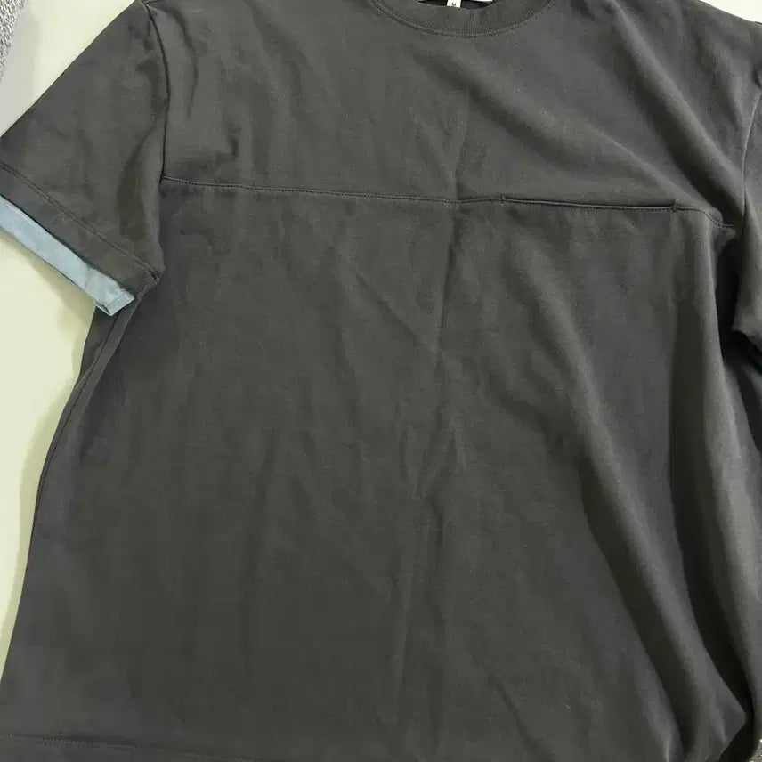 [BUNJANG] Milo Archive Layered Short-Sleeve T-Shirt Charcoal Blue M / 밀로아카이브 레이어드 반팔 티셔츠 차콜 블루 M