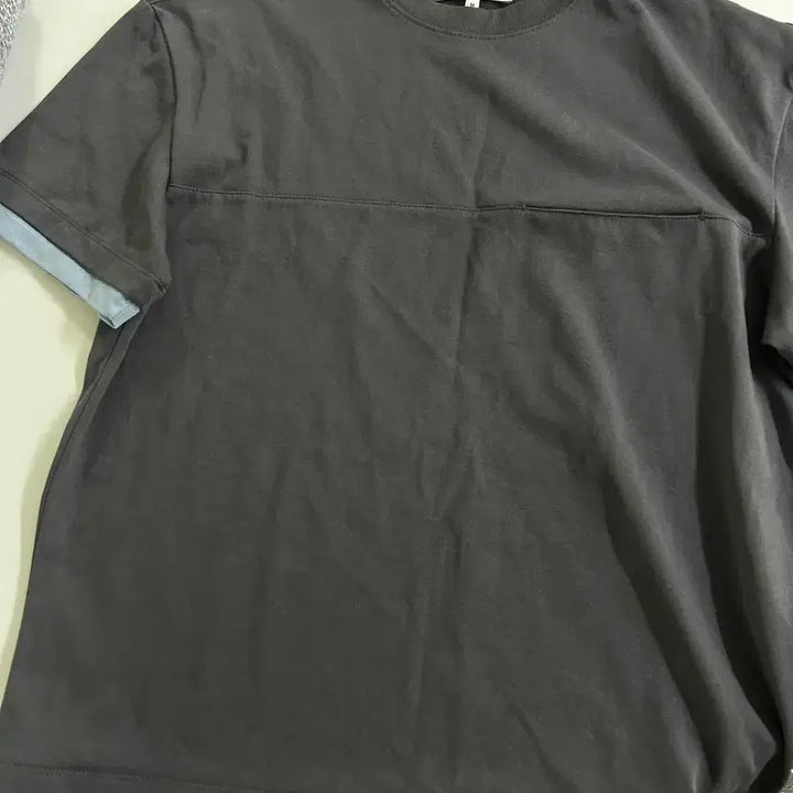 [BUNJANG] Milo Archive Layered Short-Sleeve T-Shirt Charcoal Blue M / 밀로아카이브 레이어드 반팔 티셔츠 차콜 블루 M