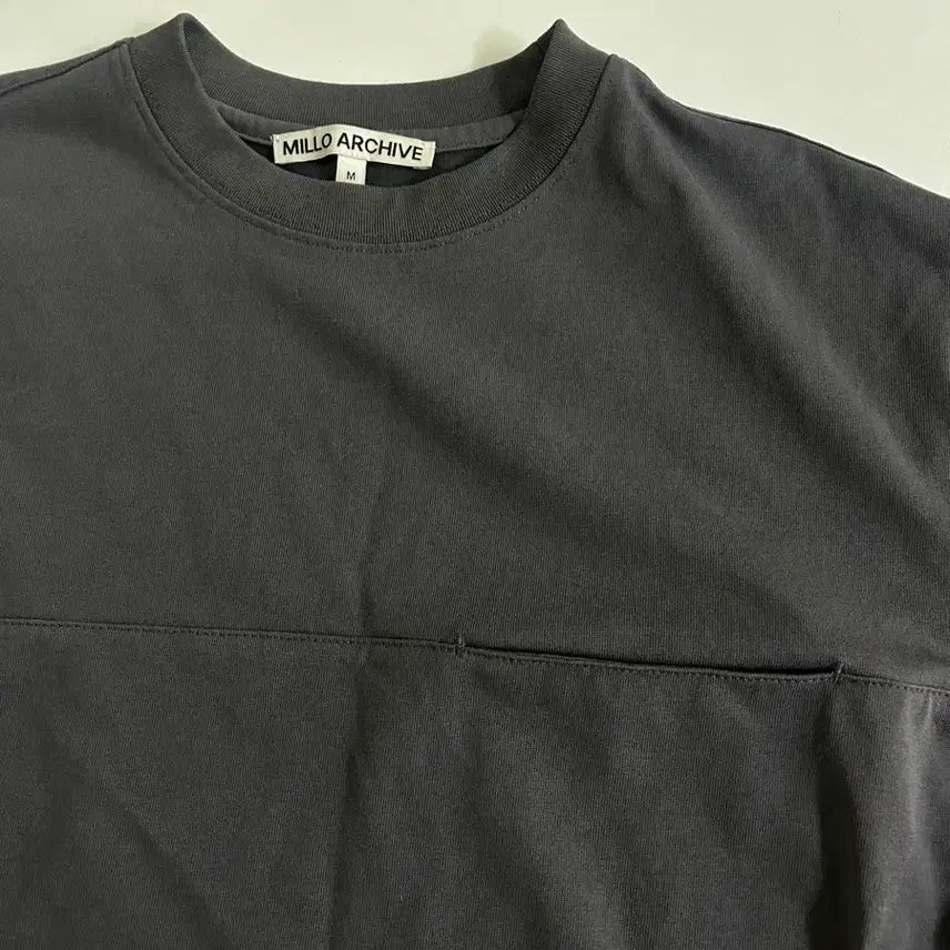 [BUNJANG] Milo Archive Layered Short-Sleeve T-Shirt Charcoal Blue M / 밀로아카이브 레이어드 반팔 티셔츠 차콜 블루 M