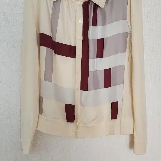 [BUNJANG] DAKS Silk &amp; Wool 100% Check Pattern Cardigan / DAKS 실크 &amp;모 100%가디건