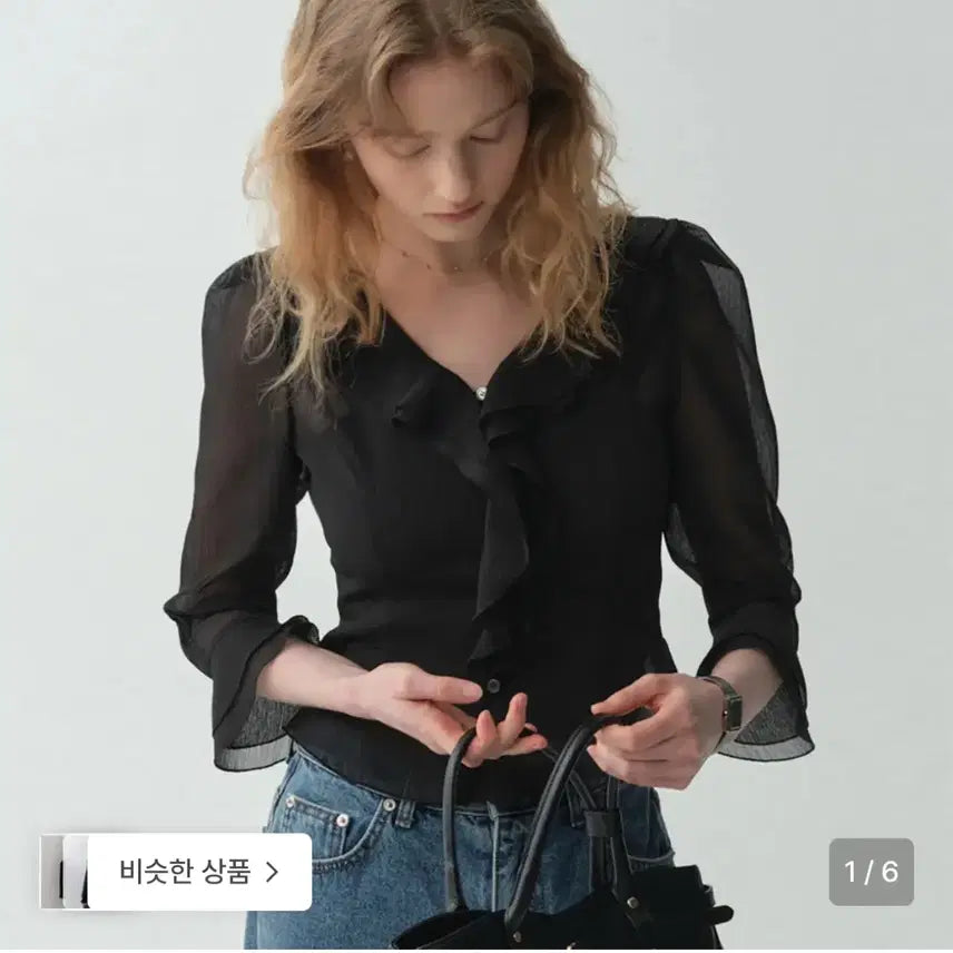 [SOLD OUT] 새상품)플로움 앤티크 웨이빙 블라우스