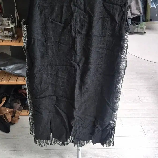 [BUNJANG] Black Mesh Sleeveless Dress / 메쉬 블랙 민소매 원피스