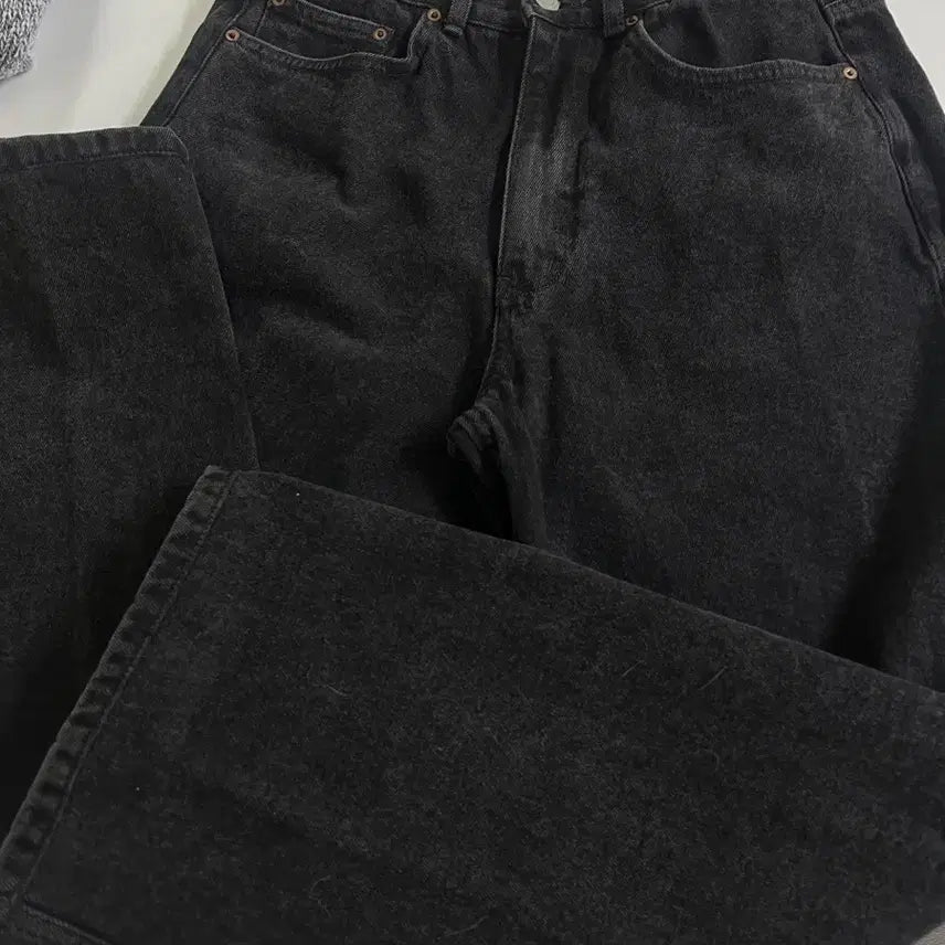 [BUNJANG] Thomasmore Black Wide Denim Pants M / 토마스모어 흑청 와이드 데님 팬츠 m