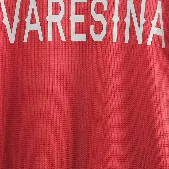 [BUNJANG] MACRON VARESEINA Lettering Half Sleeve T-Shirt - Red / MACRON 유럽수입 반팔 티 여 J3973