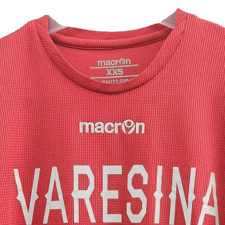 [BUNJANG] MACRON VARESEINA Lettering Half Sleeve T-Shirt - Red / MACRON 유럽수입 반팔 티 여 J3973