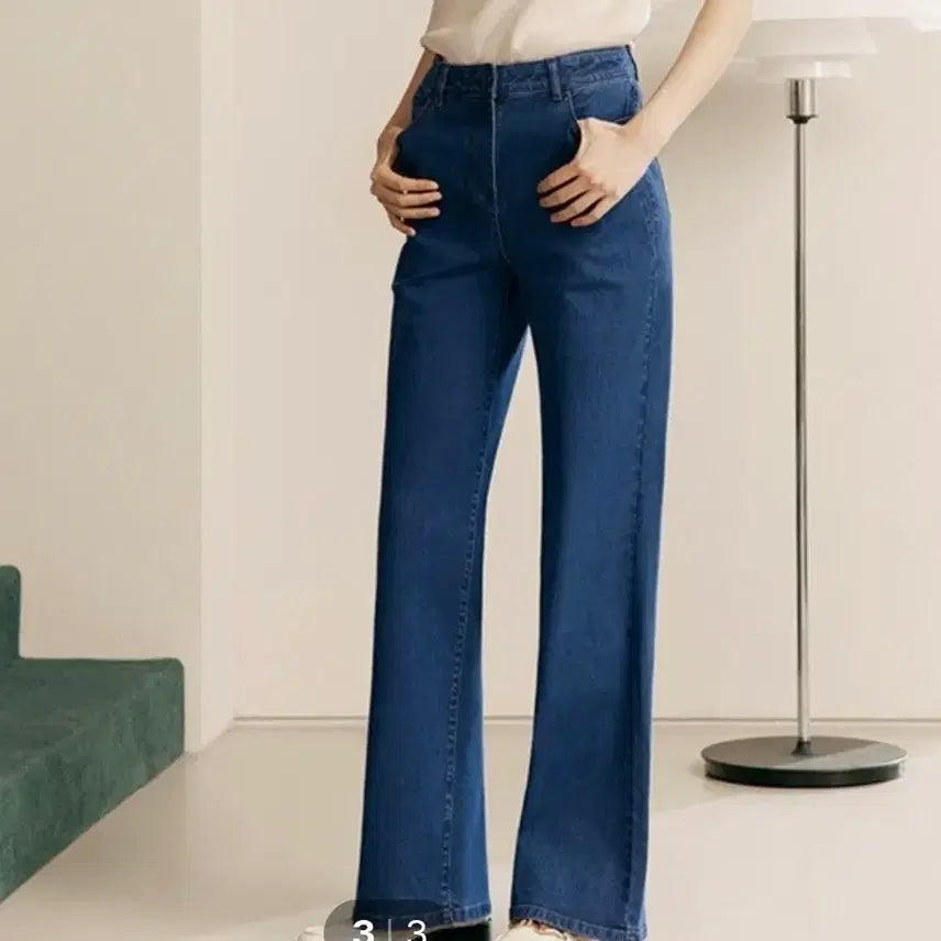 [BUNJANG] The Edge Spandex Denim Wide Pants Size 27 / 더엣지 스판데님 와이드팬츠27